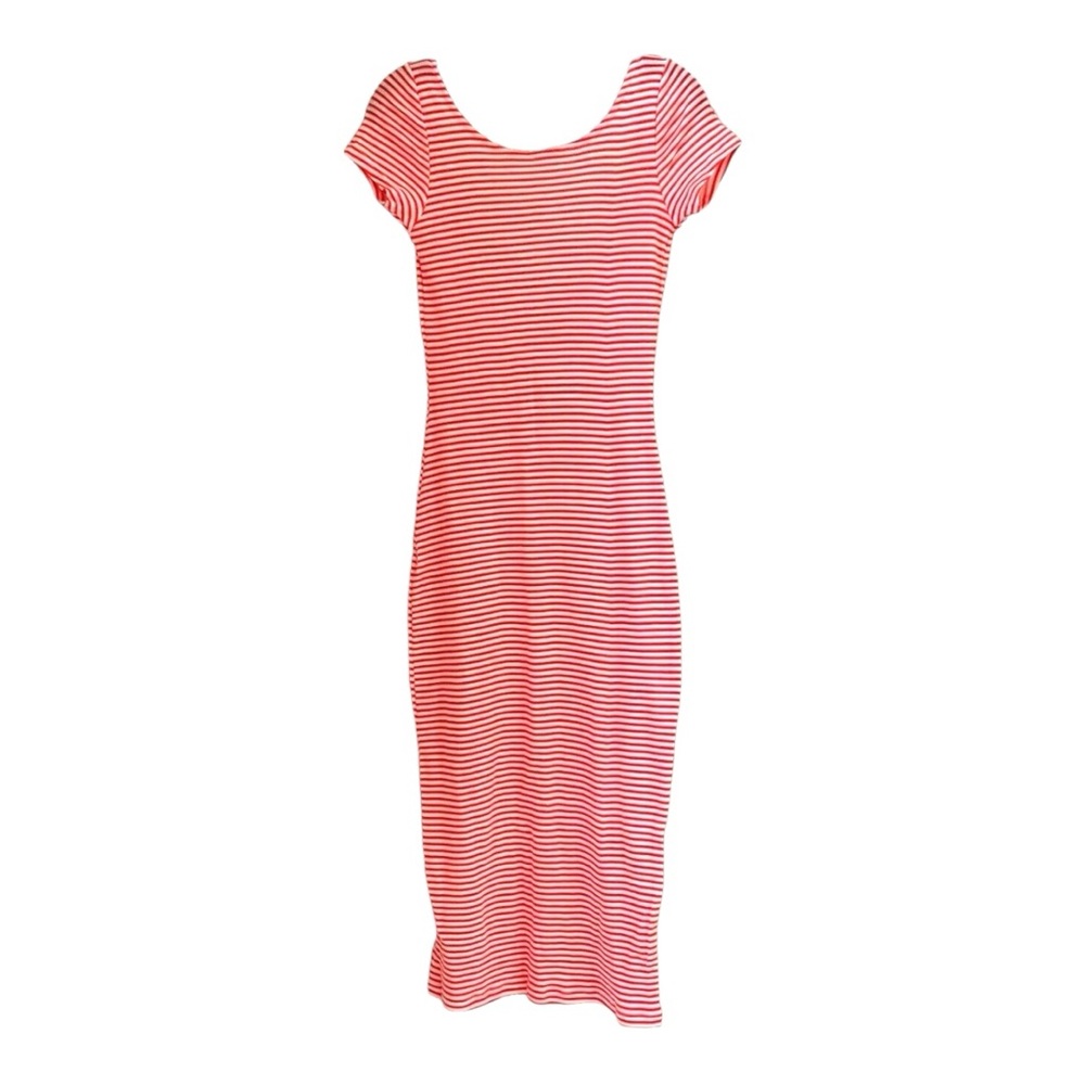Zara Trafaluc Scoop Back Midi Dress | Color: Orange/White | SZ S​